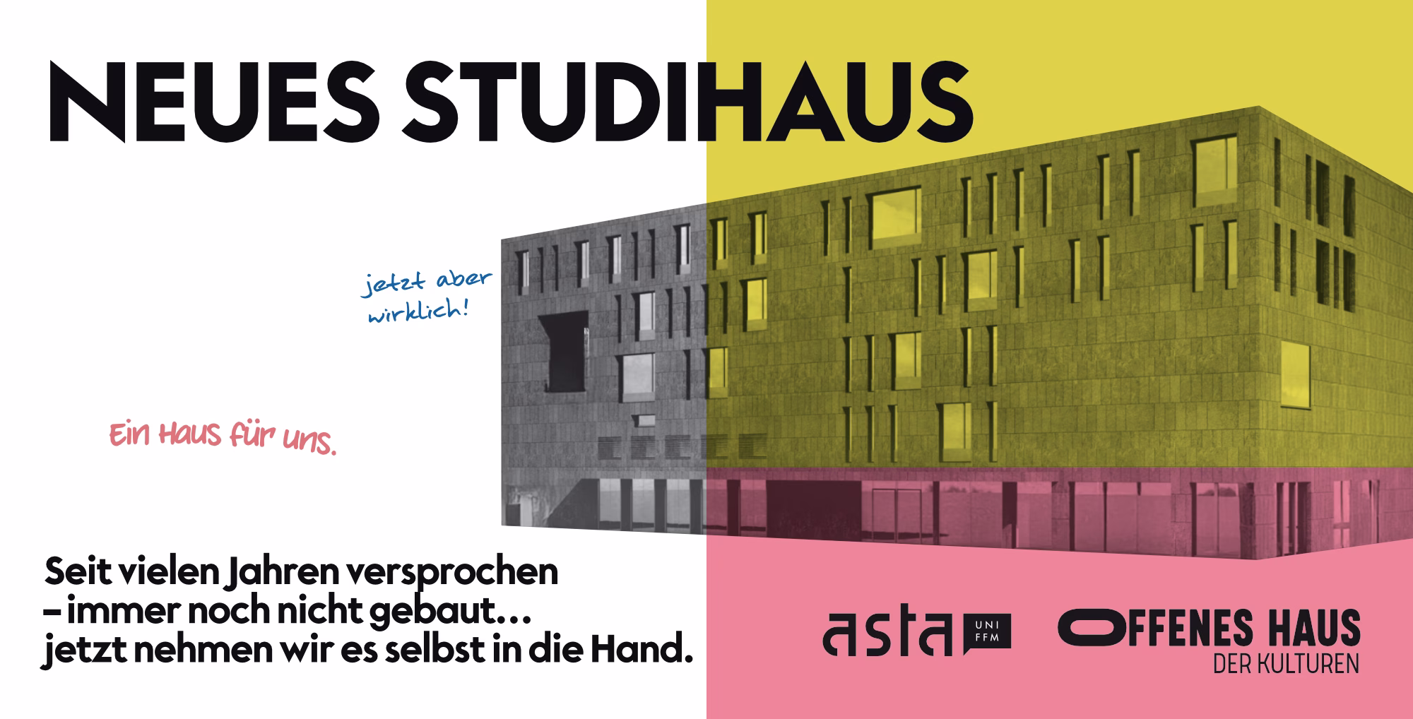 Aktionstag Neues Studihaus: Banner